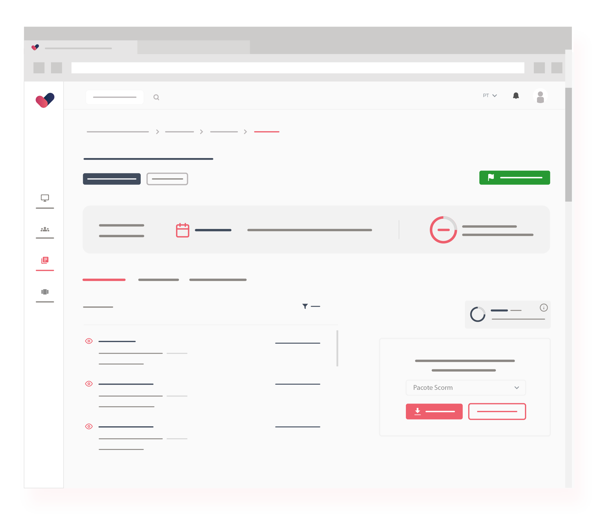 Wireframe Realize 3 - Formatos de Exportação - Plataforma de criação de materiais didáticos