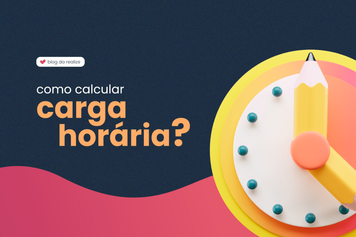 Um relógio branco, amarelo e azul, com ponteiros feitos com lápis.